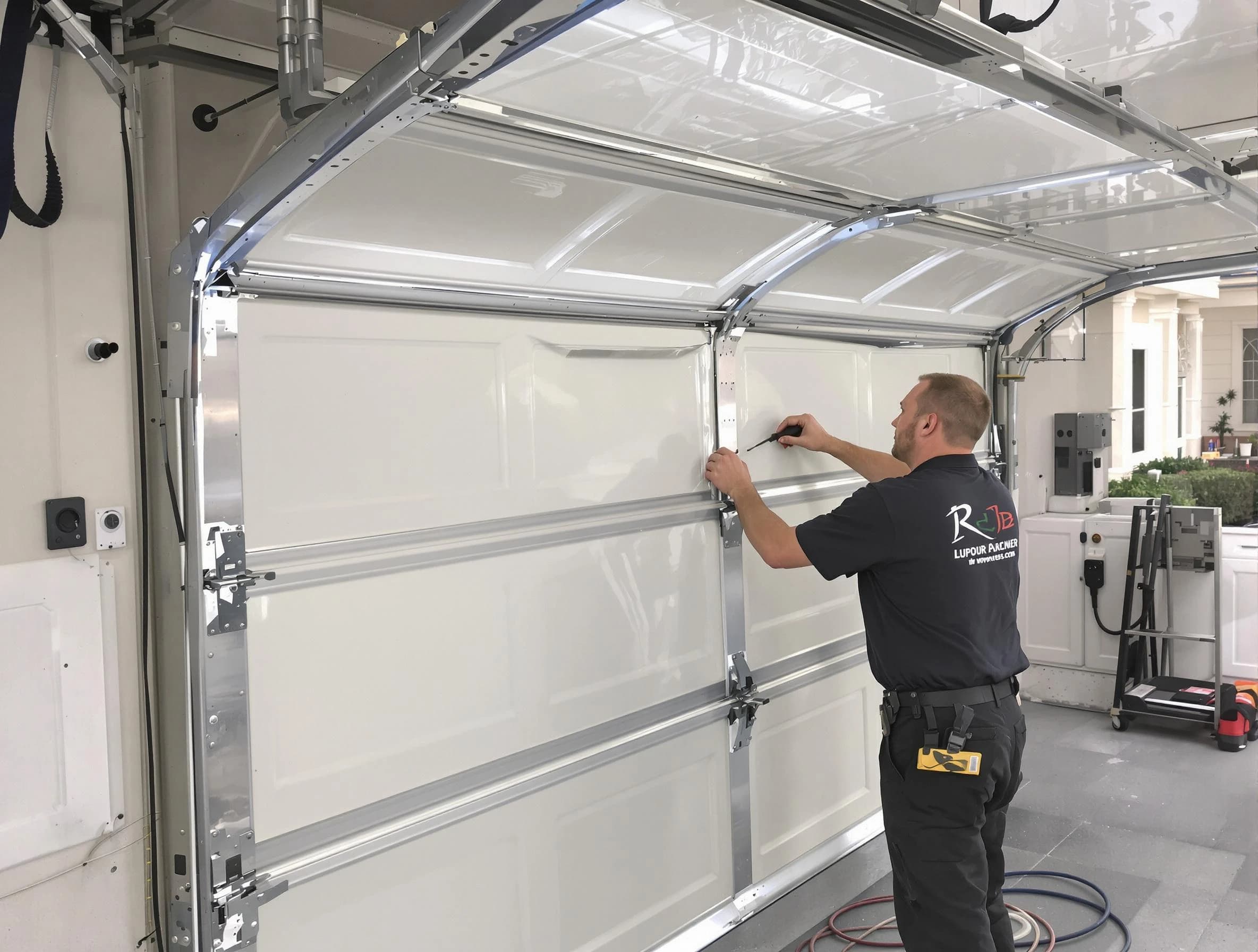 Elizabeth Garage Door Repair professional performing panel repair in Elizabeth