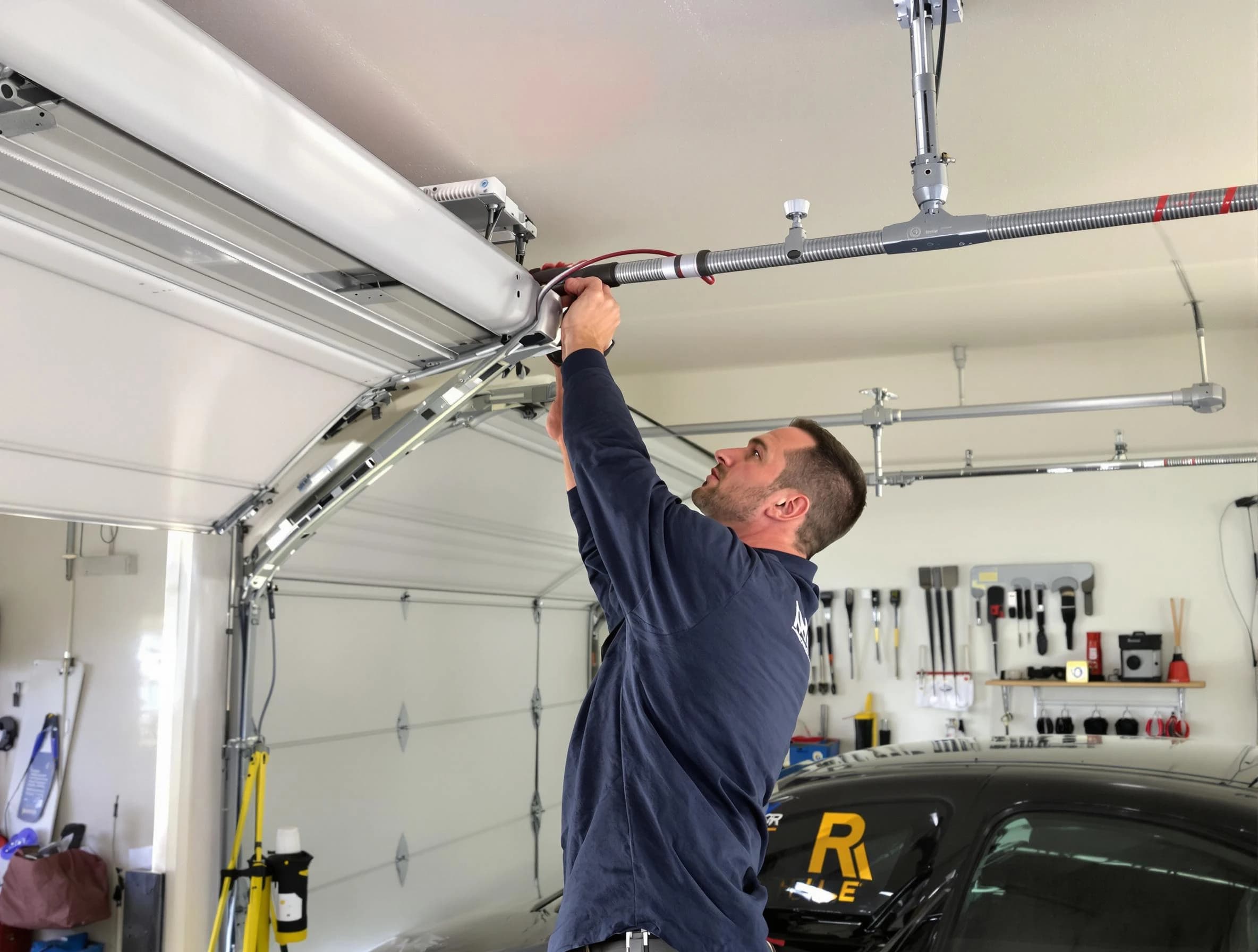 Elizabeth Garage Door Repair technician performing garage door cable repair in Elizabeth