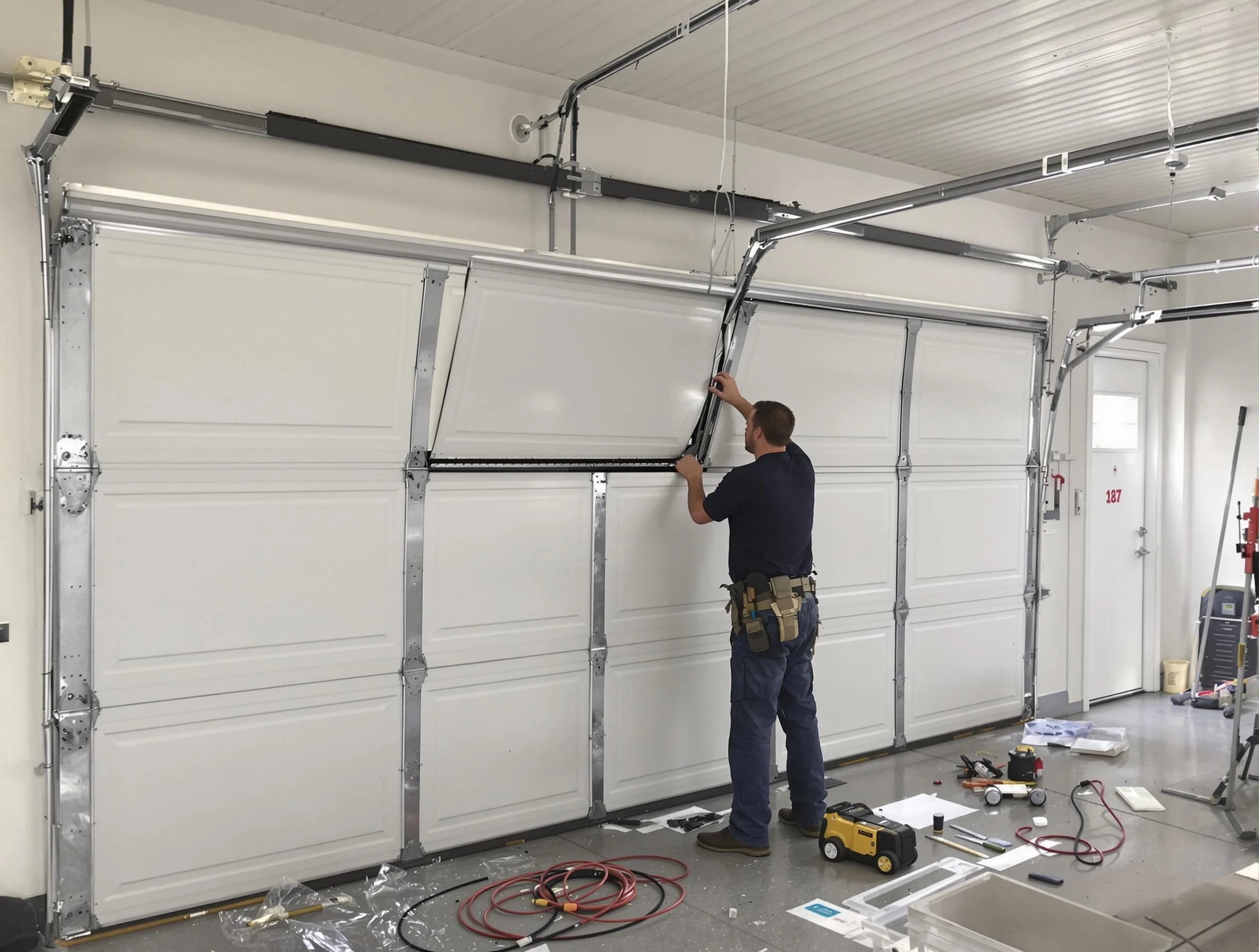 Garage Door Section Replacement in Elizabeth