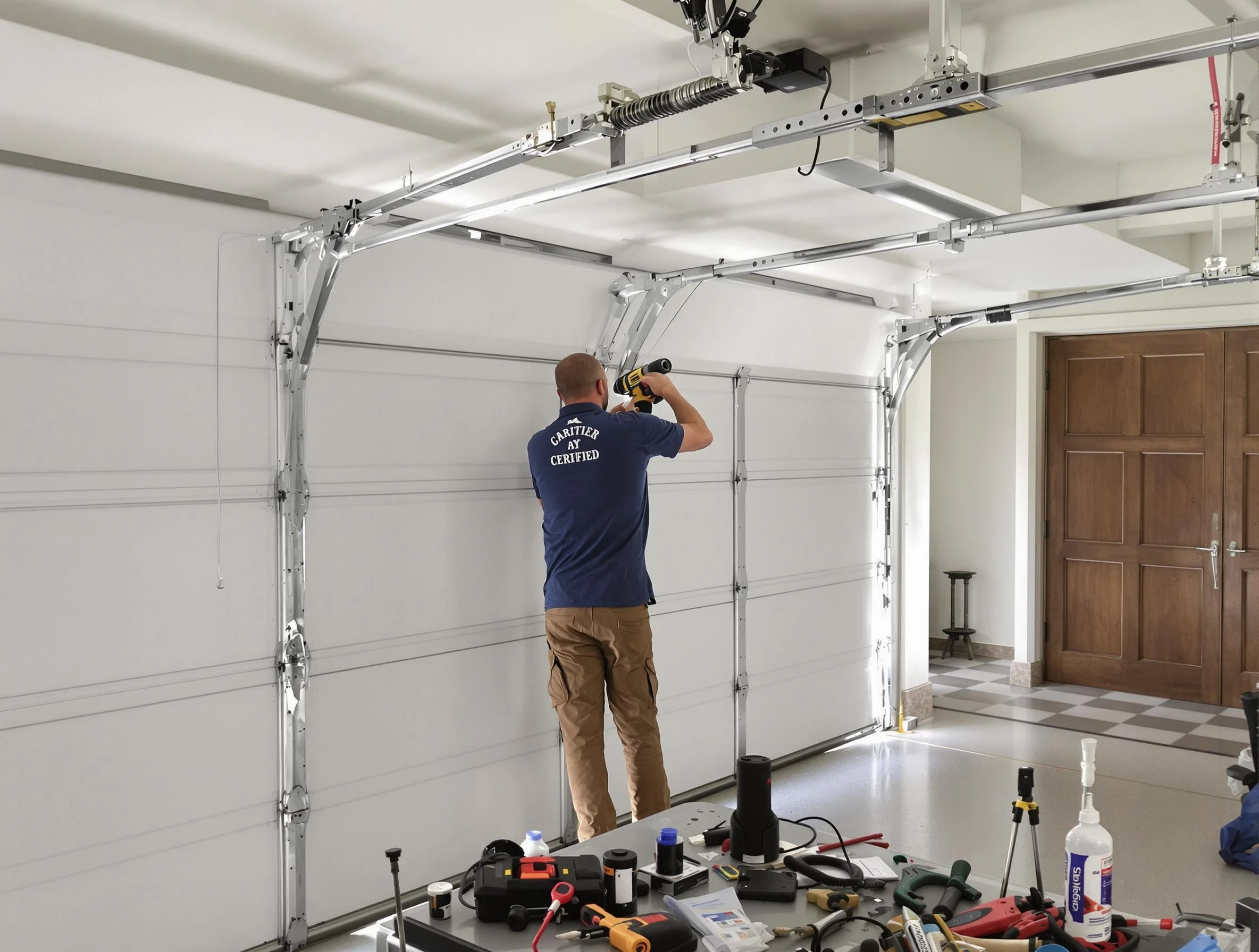Elizabeth Garage Door Repair certified technician performing precision garage door repair in Elizabeth
