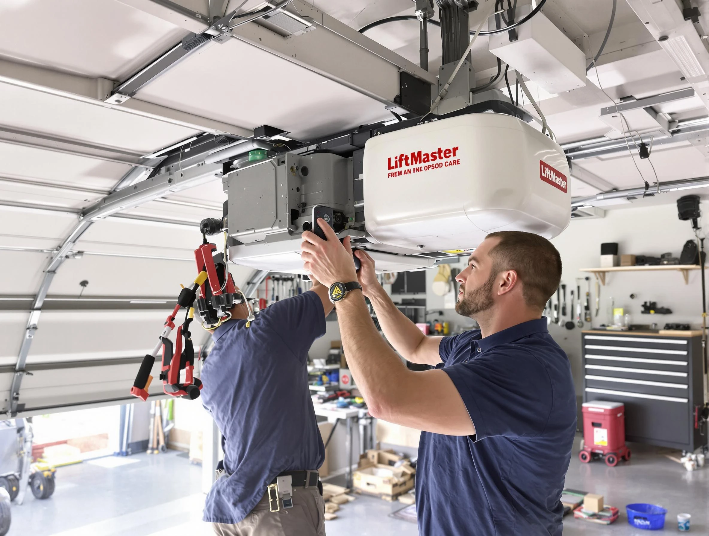 Elizabeth Garage Door Repair technician performing advanced diagnostics on garage opener in Elizabeth