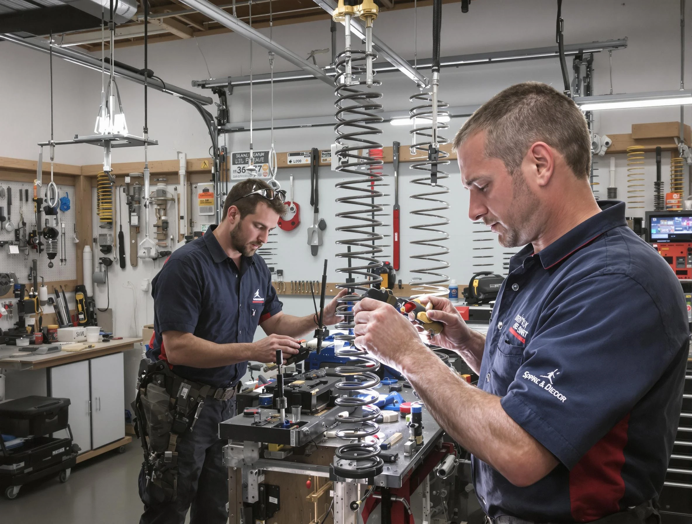 Garage door spring repair service by Elizabeth Garage Door Repair in Elizabeth